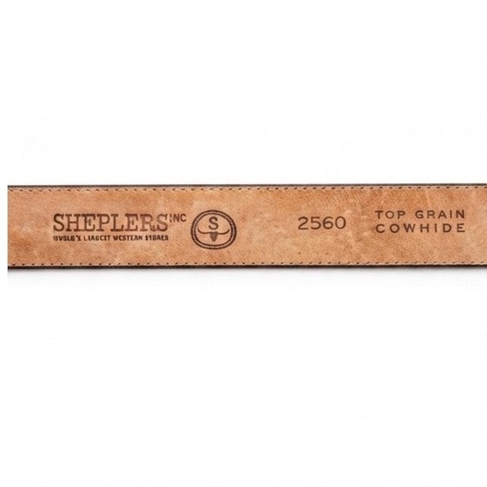 Sheplers Mens Brown Tooled Leather Western Belt Oversized Horse Trophy Buckle - Picture 4 of 9